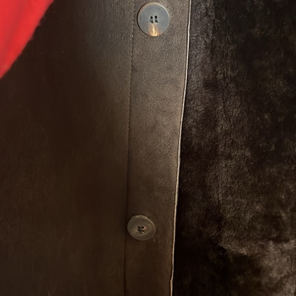 Vintage Cole Haan Country Brown Leather and Fur Coat Men’s Size Large - Picture 2 of 16